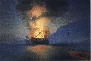 Ivan Aivazovsky Exploding Ship oil painting artist